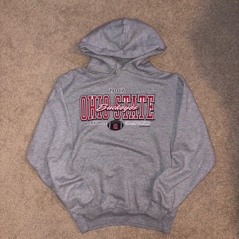 2007 Ohio State national championship Gray Hoodie